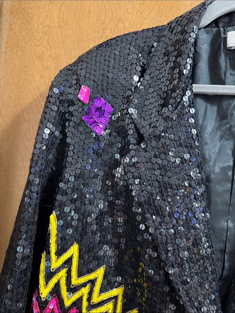 Vintage Sandy Starkman Fully Sequin Blazer Abstract Art - Picture 2 of 12